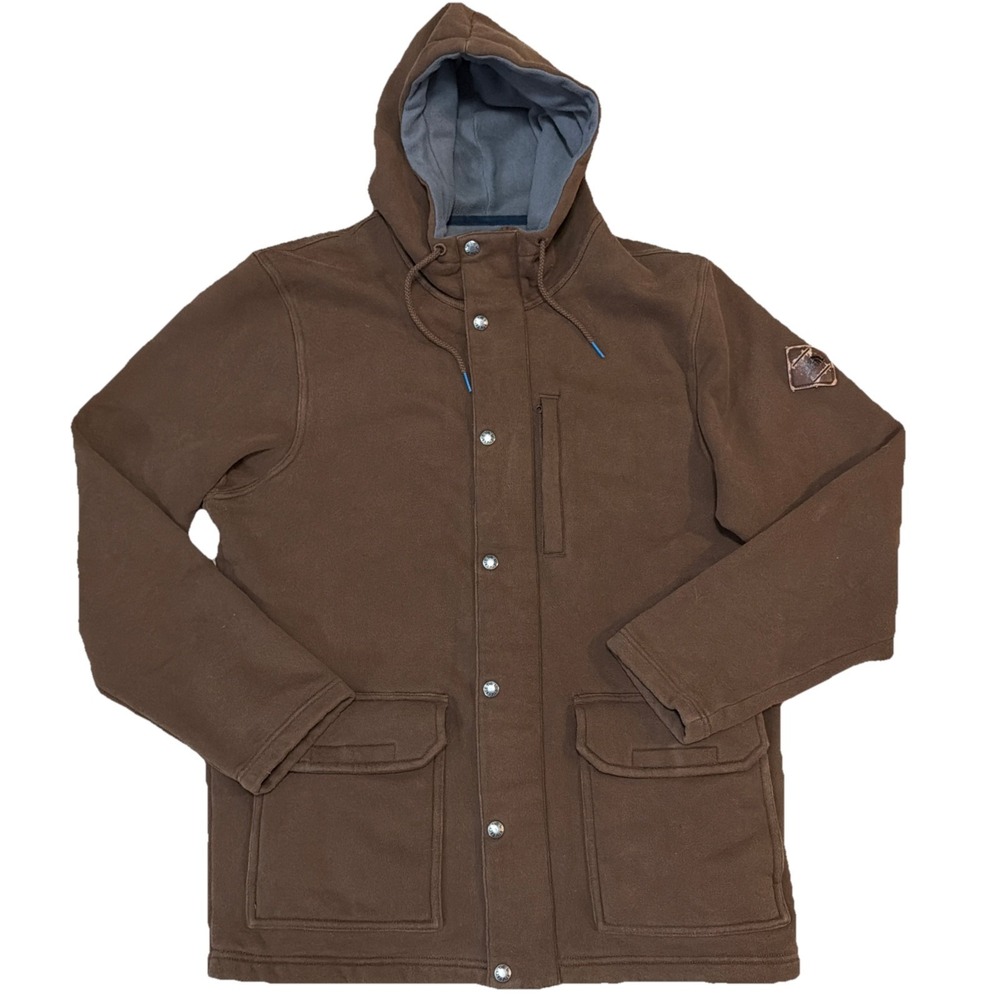 The North Face Men's‎ Fleece Lined Medium Brown Hooded Long Sleeve Coat